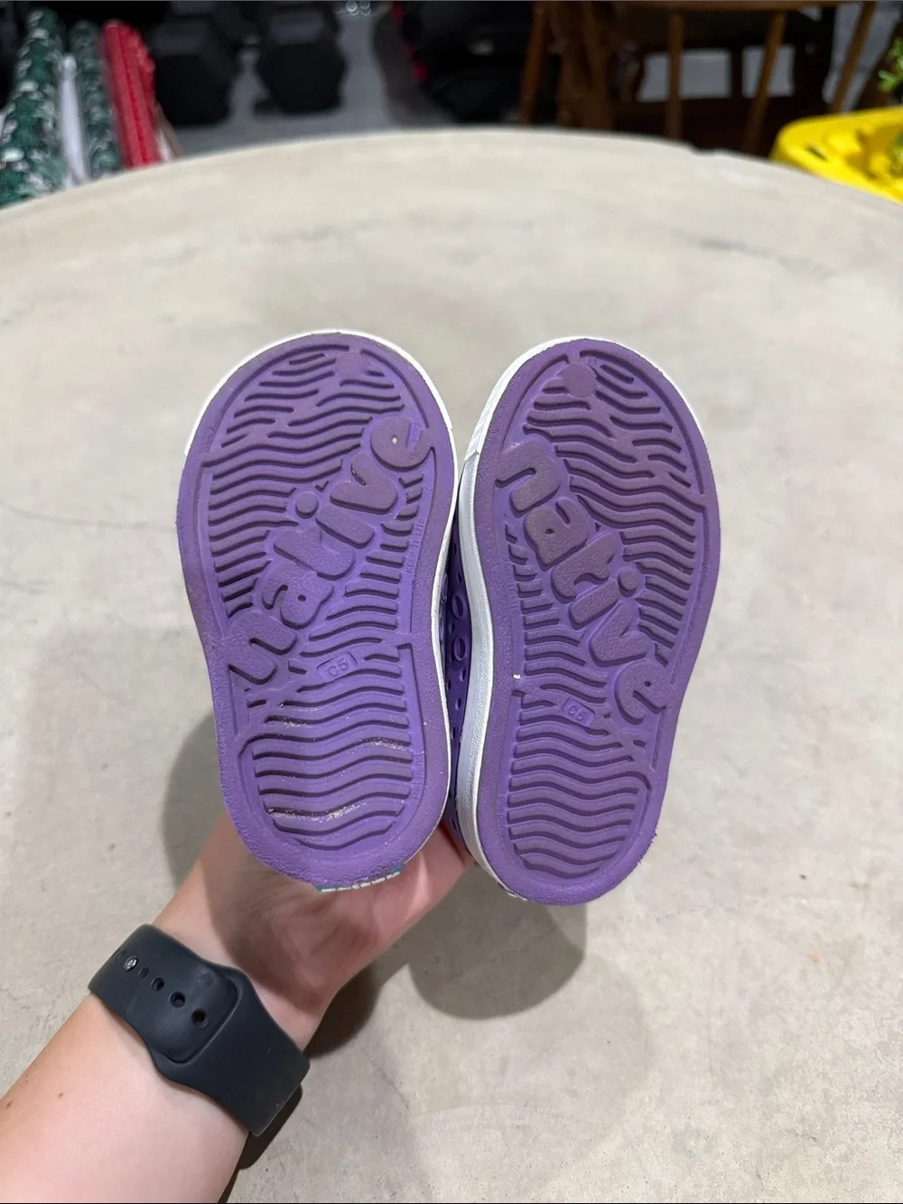 Native Kids Purple Slip-On Water Shoes Size 5/5c